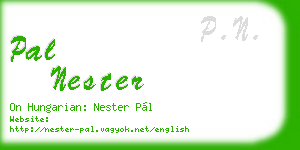 pal nester business card